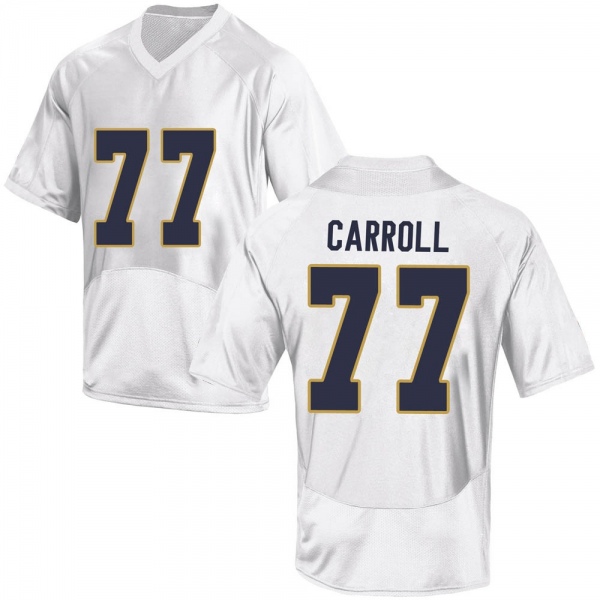 Quinn Carroll Notre Dame Fighting Irish NCAA Youth #77 White Replica College Stitched Football Jersey RQE3455LM